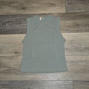 SKIMS Kim Kardashian Women's Large Cotton Jersey Mock Neck Tank New w/ Tags!